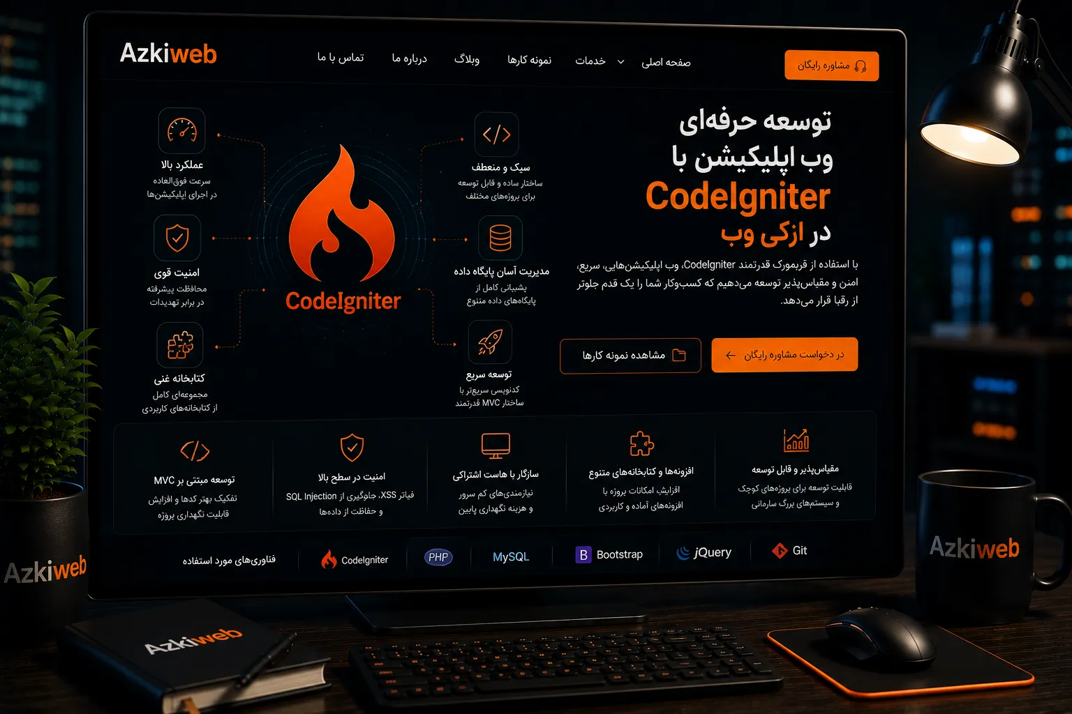 معماری پروژه و توسعه وب‌اپلیکیشن اختصاصی با CodeIgniter 4