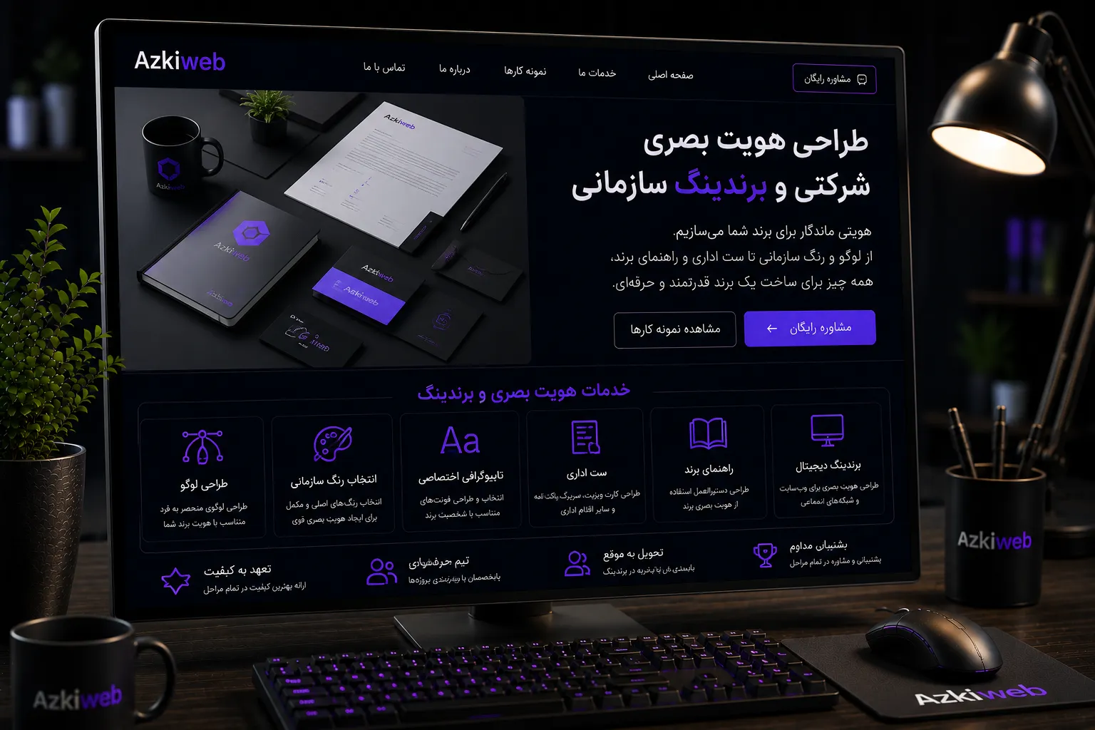 اجرای هویت بصری برند در طراحی رابط کاربری سایت شرکتی