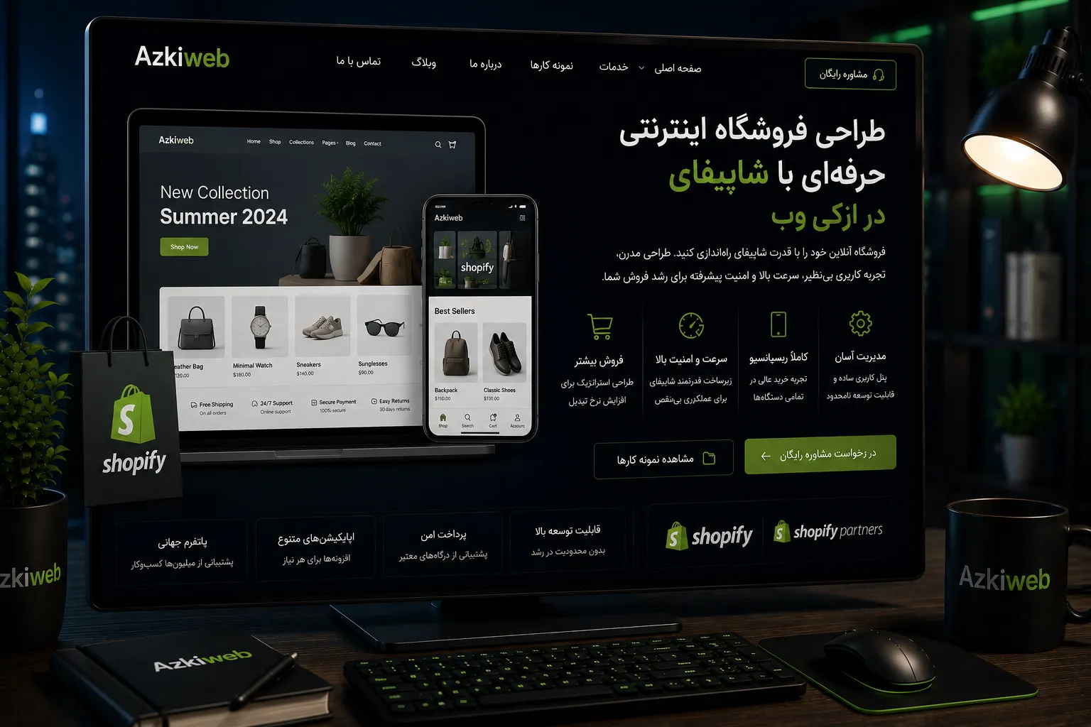 طراحی و توسعه Theme اختصاصی Shopify با Liquid و ساختار سفارشی