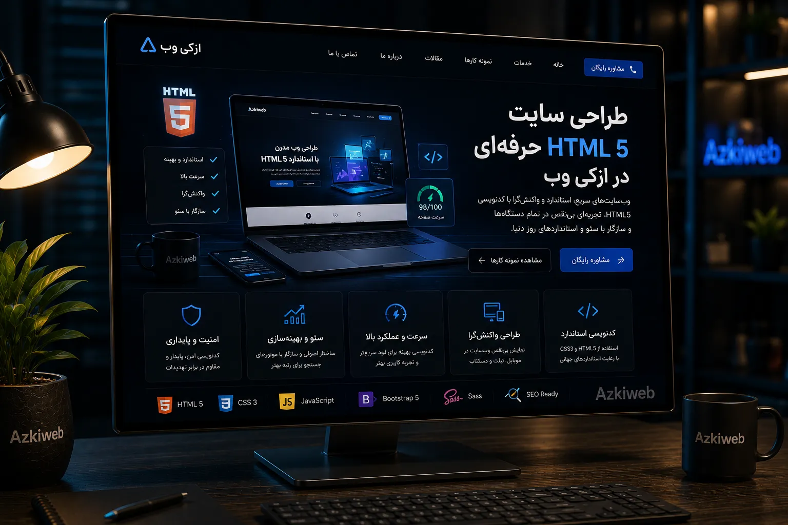 ساختار معنایی HTML5 برای طراحی صفحات وب استاندارد