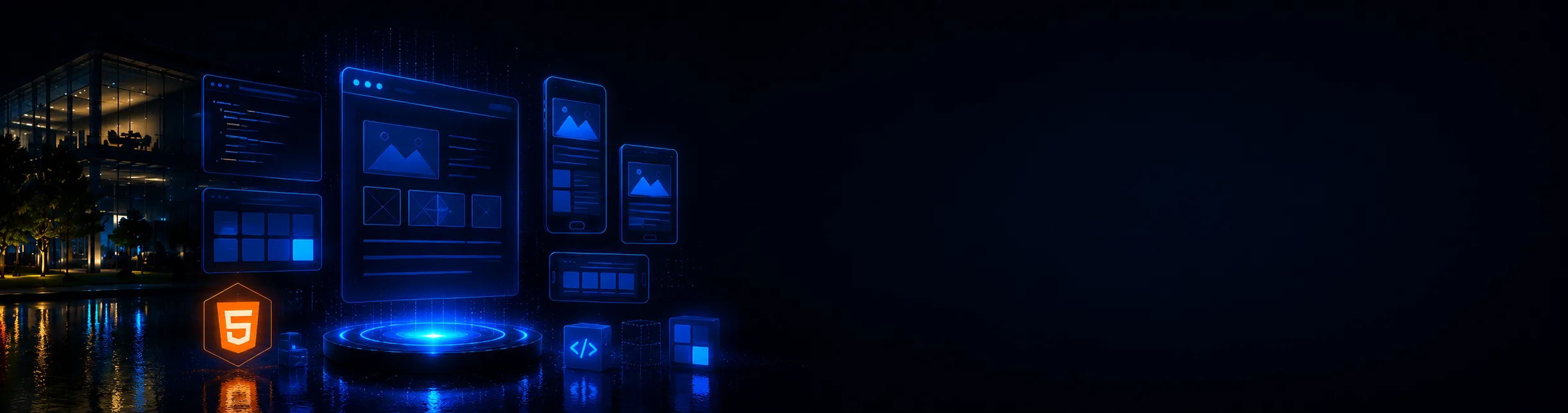 طراحی سایت با HTML5، ساختار معنایی، CSS ریسپانسیو و JavaScript استاندارد
