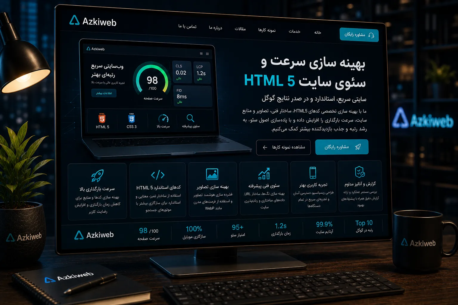 بهینه‌سازی سرعت سایت HTML5 با کاهش منابع و بهینه‌سازی تصاویر