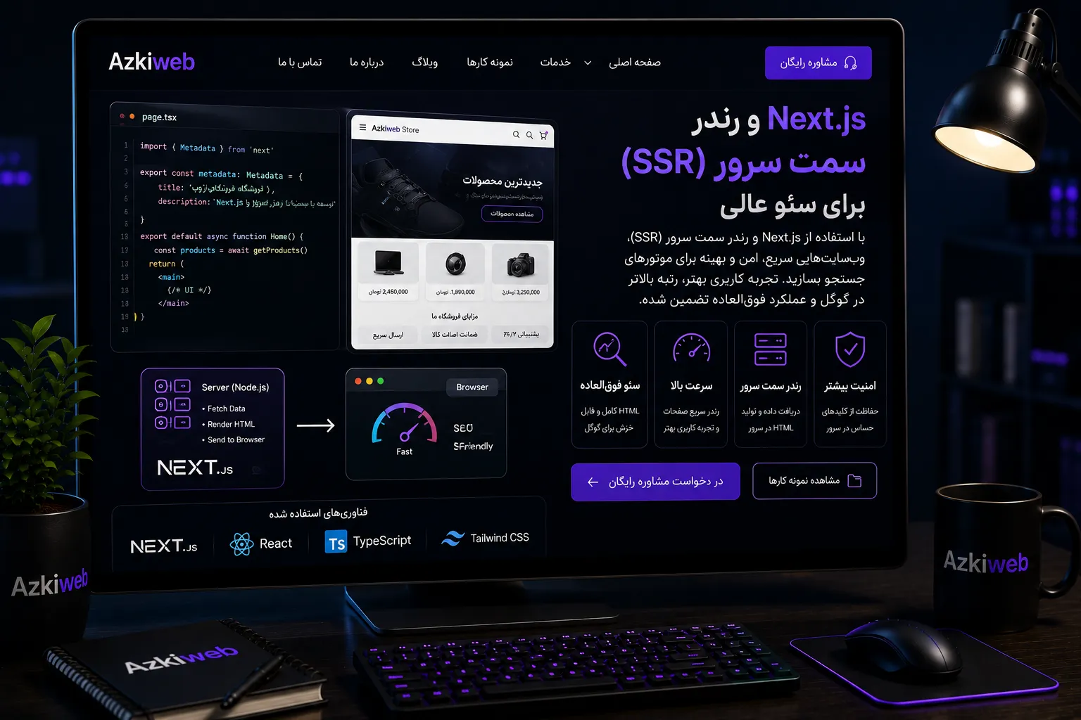 رندر سمت سرور و پیش‌رندر صفحات React با Next.js