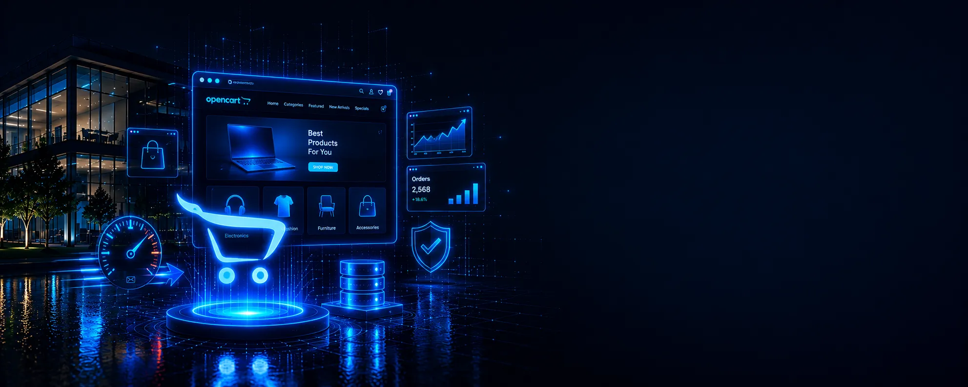 توسعه اپن‌کارت برای فروشگاه اینترنتی با قالب اختصاصی، افزونه سفارشی و مدیریت سفارش