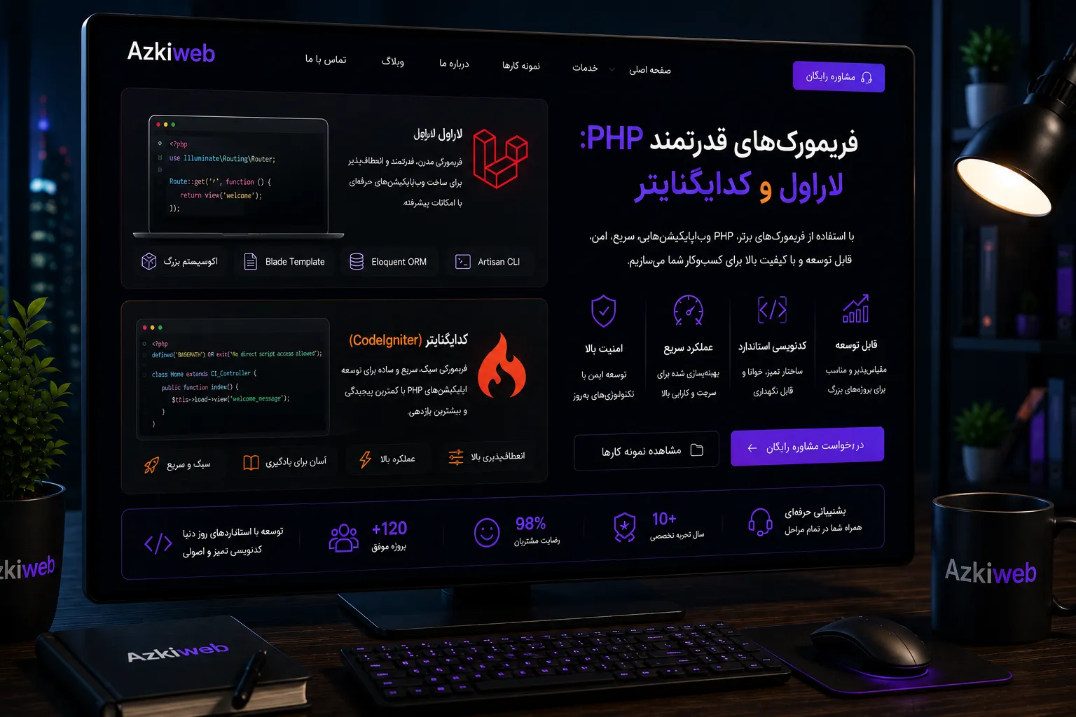 مقایسه Laravel، Symfony و CodeIgniter برای توسعه PHP