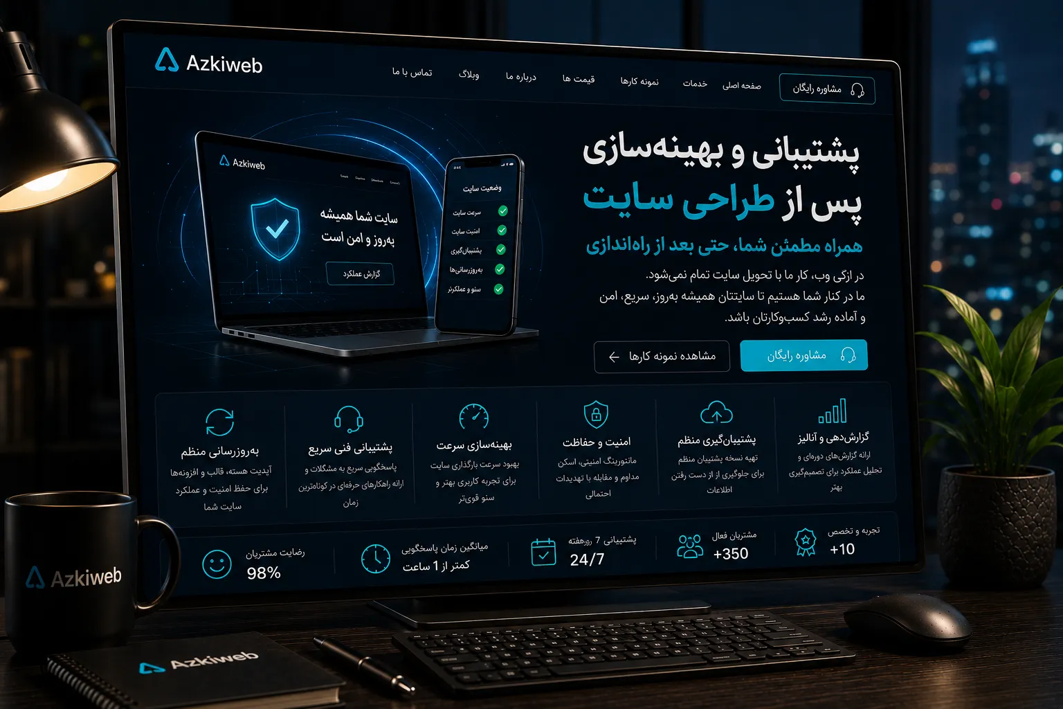 بررسی و پشتیبانی فنی وب‌سایت پس از راه‌اندازی