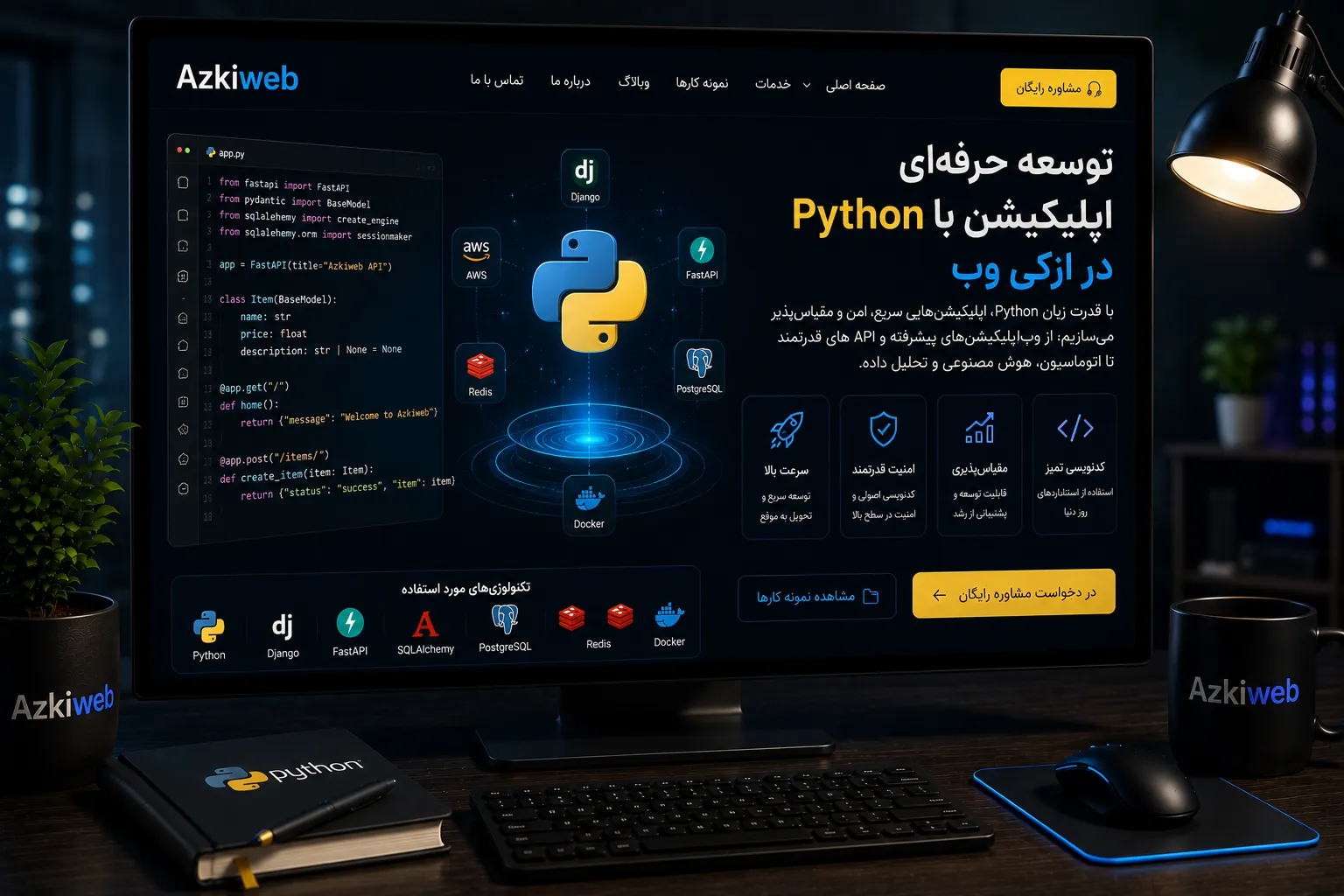معماری Back-end و توسعه وب‌اپلیکیشن اختصاصی با Python