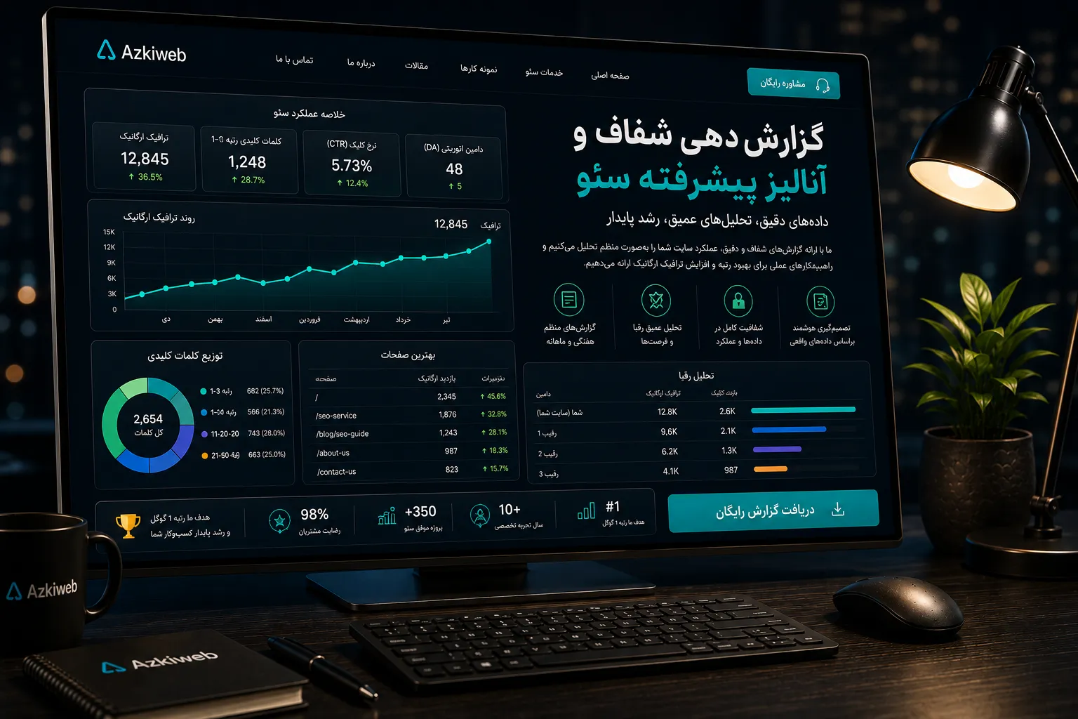تحلیل داده‌ها برای برآورد و مدیریت پروژه سئو سایت