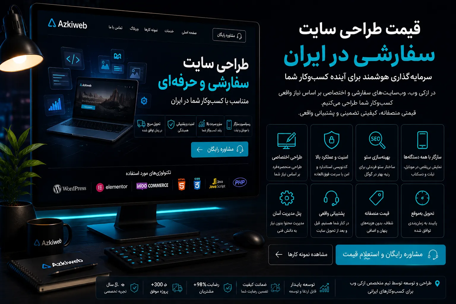 برآورد قیمت طراحی و توسعه سایت اختصاصی براساس Scope و امکانات پروژه