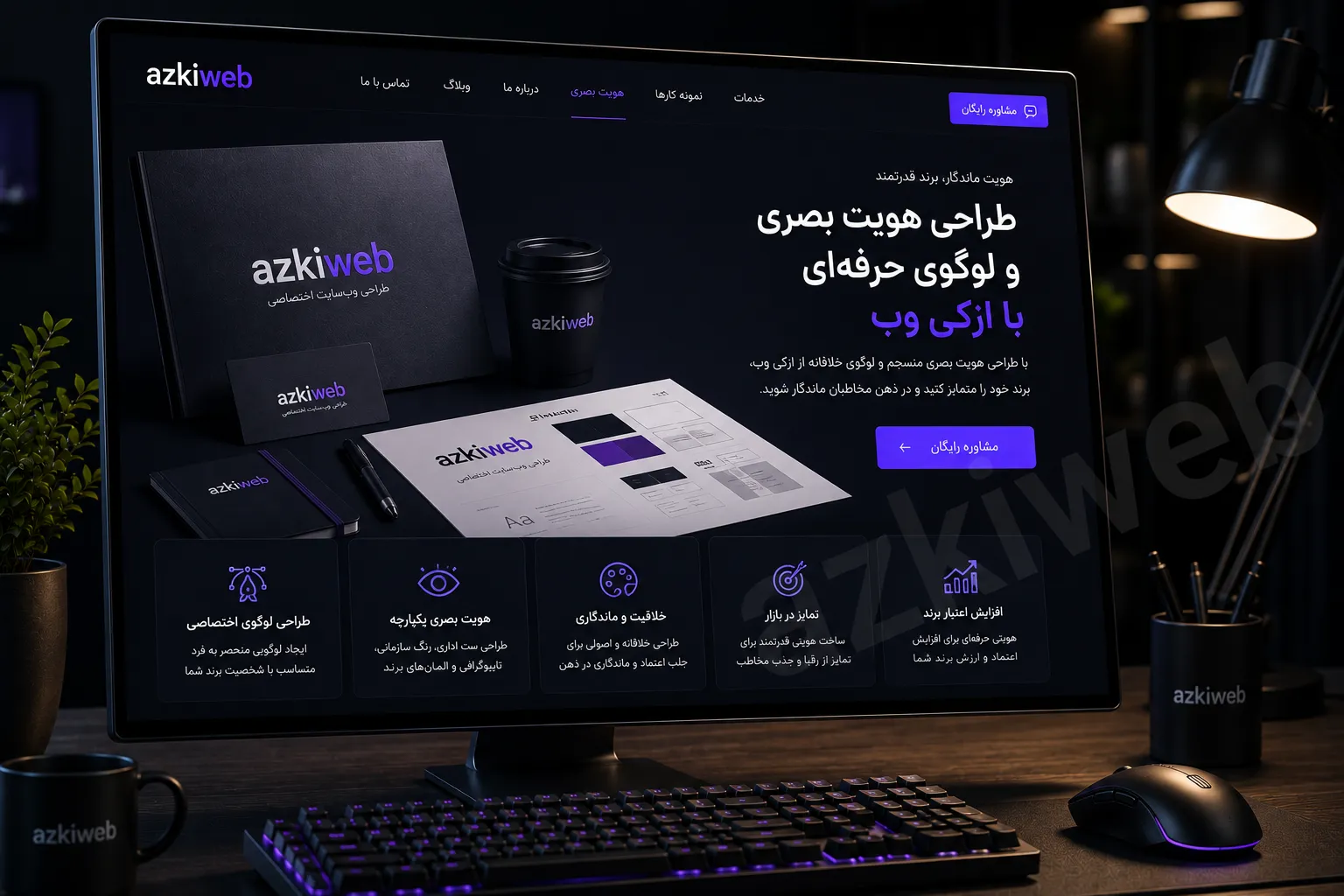 طراحی لوگو، رنگ، تایپوگرافی و سیستم هویت بصری برند